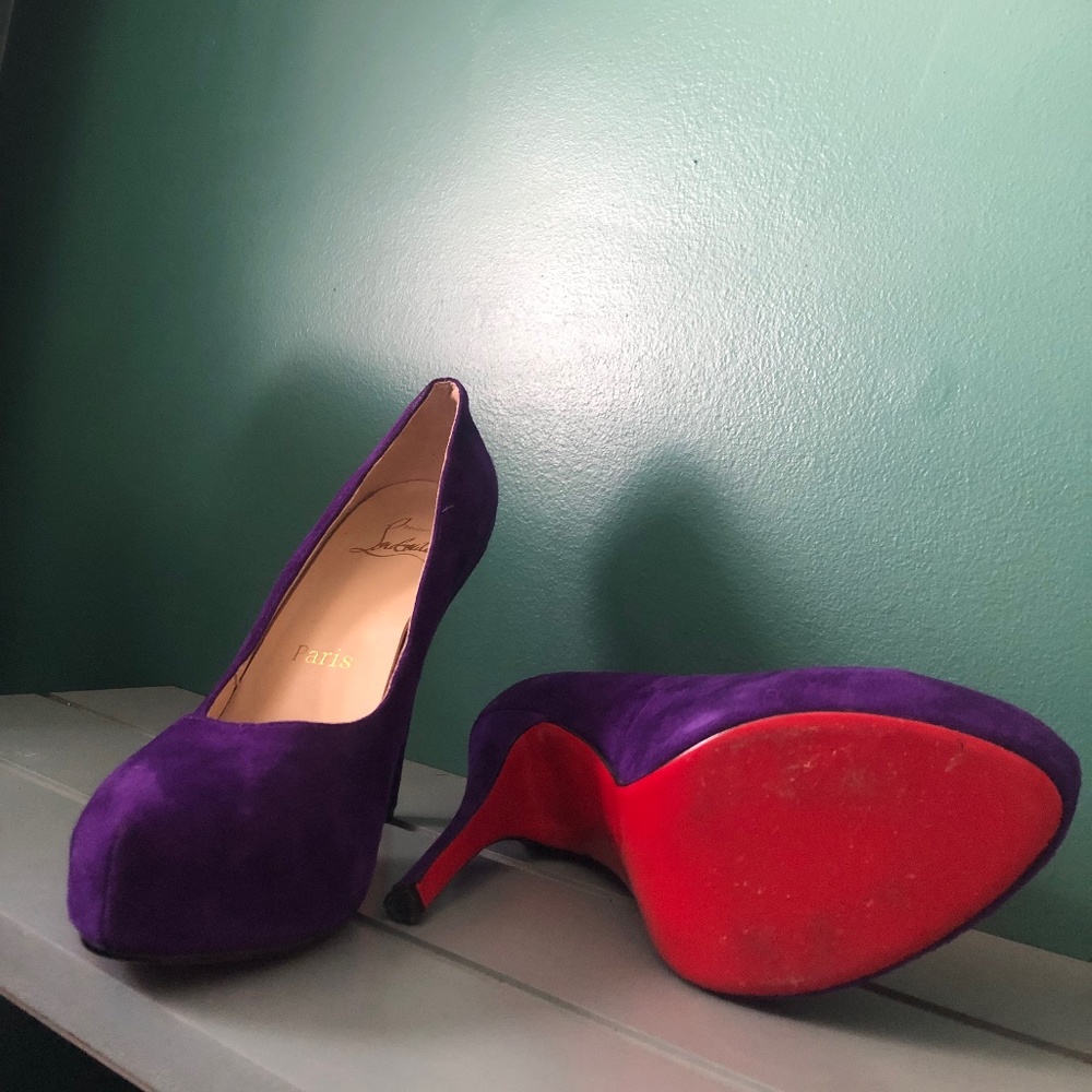 Christian Louboutin Purple Filo 120 Suede Pumps Size 9 -